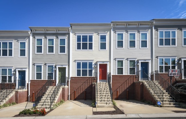 exterior view of sheridan station south townhomes in washington dc