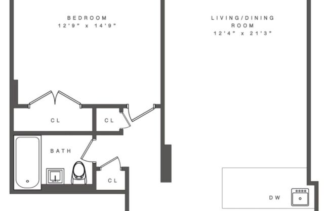 1 bed, 1 bath, 732 sqft, $5,600, Unit 017A