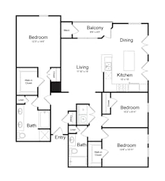 3 beds, 2 baths, 1,515 sqft, $2,987