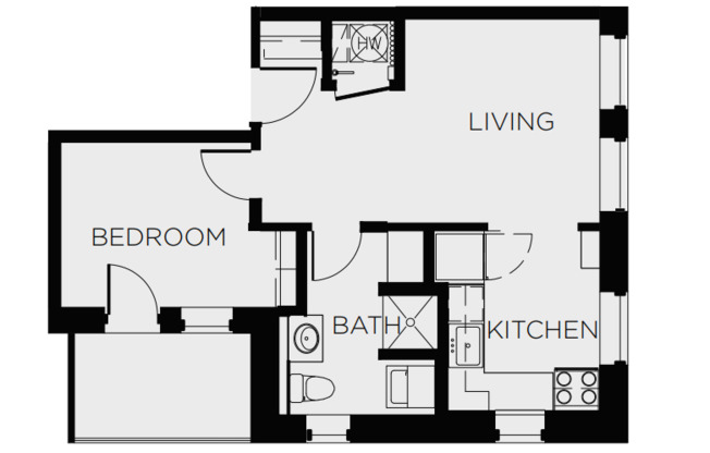 1 bed, 1 bath, 572 sqft, $927, Unit 911-202