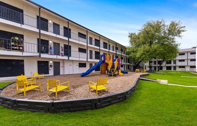 this is a photo of the playground in the leasing office at preston hollow apartments in d