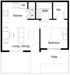 1 bed, 1 bath, 700 sqft, $1,503