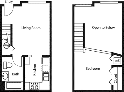 Studio, 1 bath, 529 sqft, $1,930, Unit 105