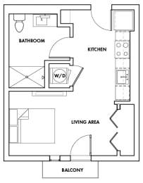 Studio, 1 bath, 448 sqft, $2,011