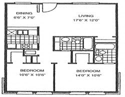 2 beds, 2 baths, 884 sqft, $1,270