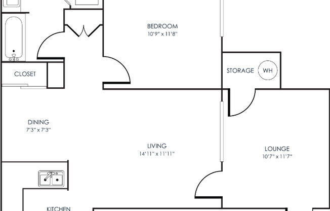 1 bed, 1 bath, 820 sqft, $1,900