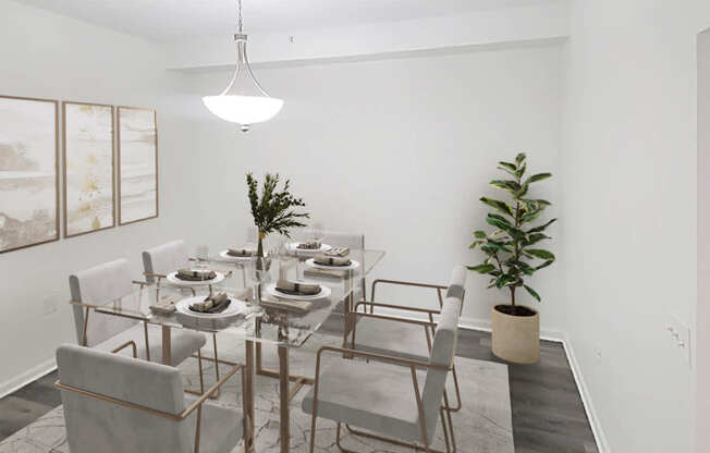 Cascades Suites Renovated Apartment Dining Room