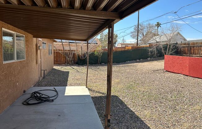 NO HOA!!  Single Story!! 3 bedroom Home!!!, 1 car Carport! Covered Patio in back. New Interior Paint!! New carpet in bedrooms!!