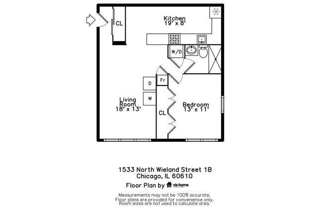 1 bed, 1 bath, 700 sqft, $2,700, Unit 4B