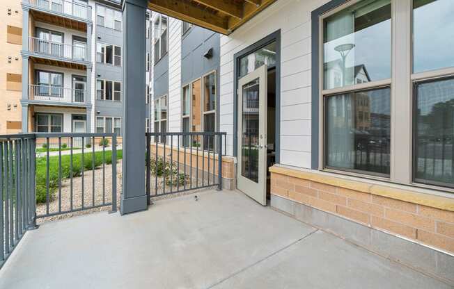 Patio at Oaks Landing 55+ Apartments, New Brighton Minnesota