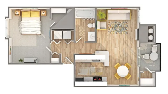 1 bed, 1 bath, 689 sqft, $1,769