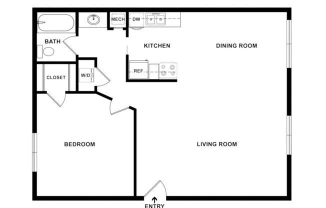 1 bed, 1 bath, 720 sqft, $2,395