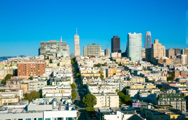 a view of the san francisco skyline