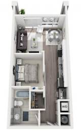 Studio, 1 bath, 520 sqft, $1,320