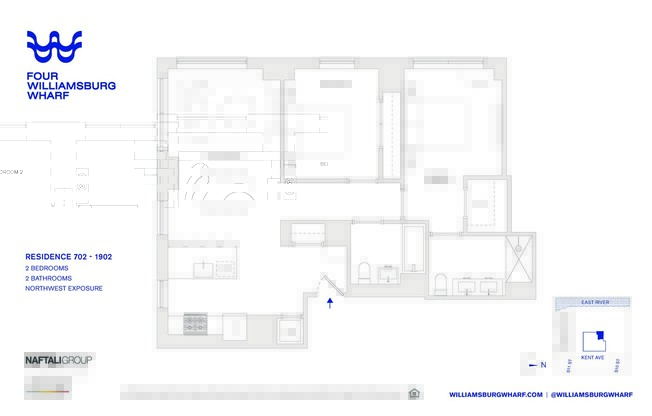 2 beds, 2 baths, $7,543, Unit 1002