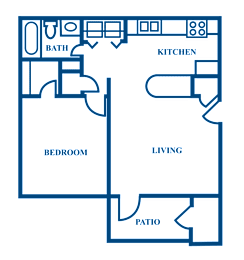 1 bed, 1 bath, 625 sqft, $1,279