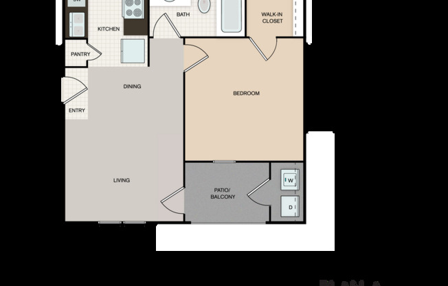 1 bed, 1 bath, 535 sqft, $979, Unit 1010