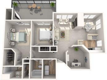 2 beds, 2 baths, 1,214 sqft, $2,741