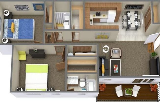 2 beds, 2 baths, 1,160 sqft, $1,465, Unit 1818-208