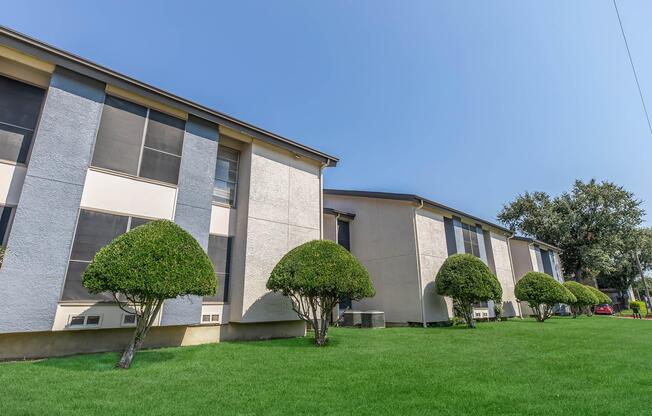 a large lawn in front of a house