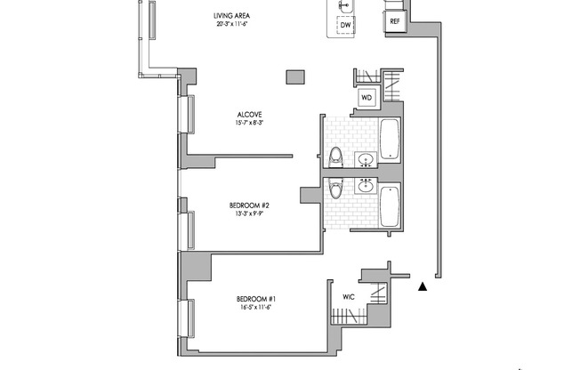 2 beds, 2 baths, $7,494, Unit 5508