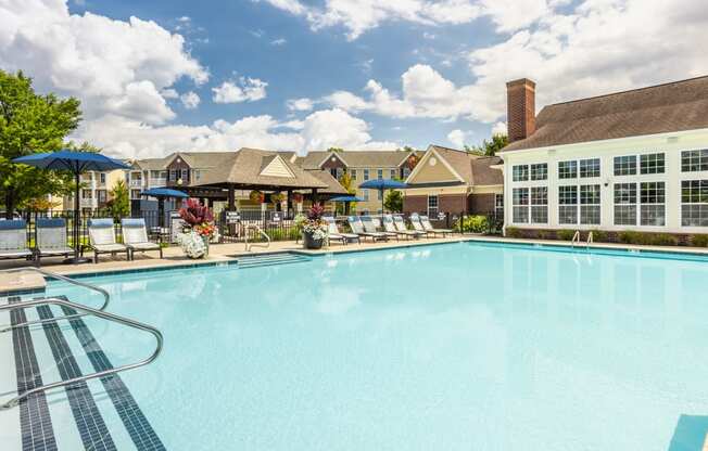 the resort style swimming pool at our apartments