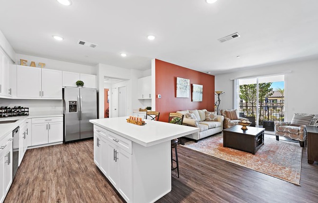 Kitchen & Living Area at LEVANTE APARTMENT HOMES, California