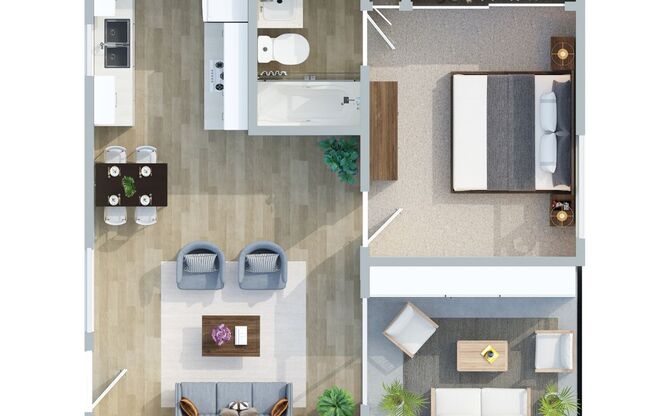 1 bed, 1 bath, 462 sqft, $1,275, Unit 1570 CAL-206