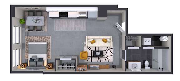 Studio, 1 bath, 437 sqft, $1,476