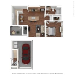 1 bed, 1 bath, 834 sqft, $2,395