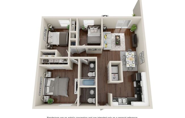 3 beds, 1.5 baths, 908 sqft, $1,595, Unit 173