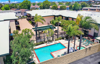 a view of the pool at protea apartments or nearby at Camino de Oro Apartments, Torrance, California