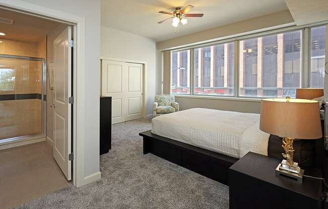 Updated Model Suite at Residences at 1717 Cleveland OH - Master Bedroom