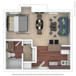 Studio, 1 bath, 450 sqft, $1,495