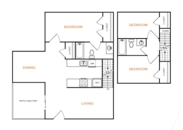 3 beds, 2 baths, 1,135 sqft, $1,699