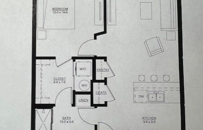 1 bed, 1 bath, 754 sqft, $1,600, Unit 420
