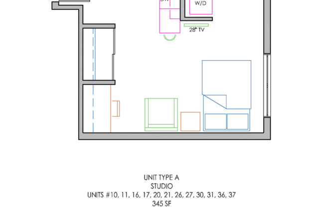 Studio, 1 bath, 380 sqft, $1,010