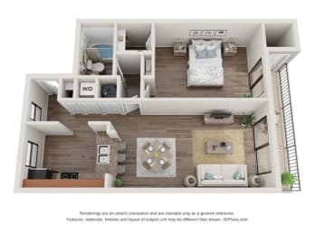 1 bed, 1 bath, $1,933