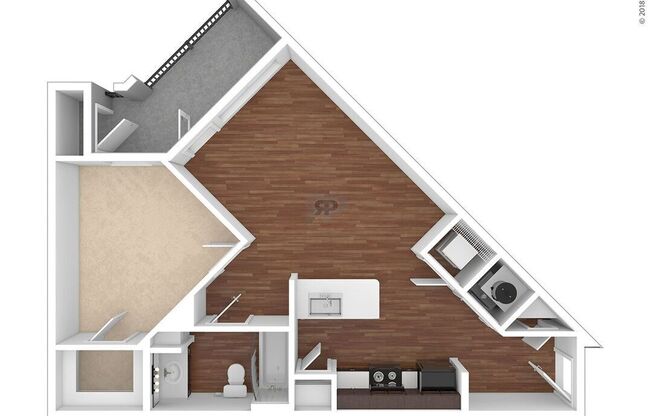 1 bed, 1 bath, 696 sqft, $1,410