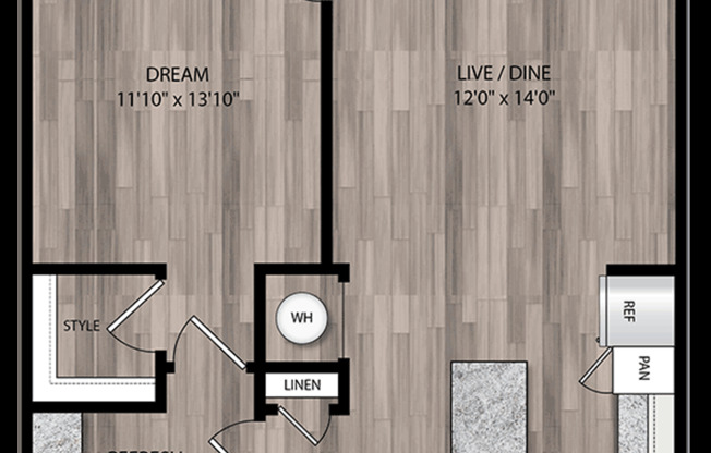 1 bed, 1 bath, 752 sqft, $1,749, Unit 03-411