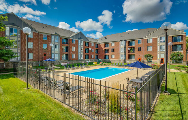 Pool-Deck at The Pointe at St. Joseph Apartments, South Bend