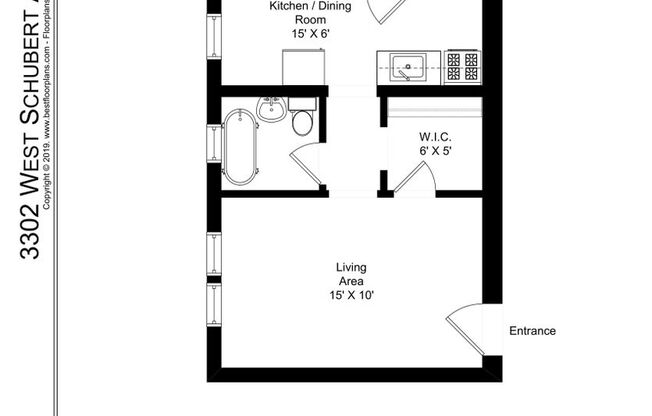 Studio, 1 bath, 383 sqft, $1,295, Unit 3302-3E