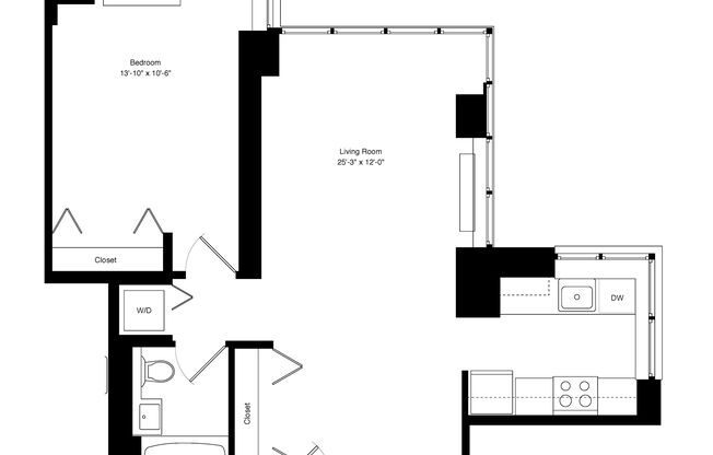 1 bed, 1 bath, 717 sqft, $6,895, Unit 6C