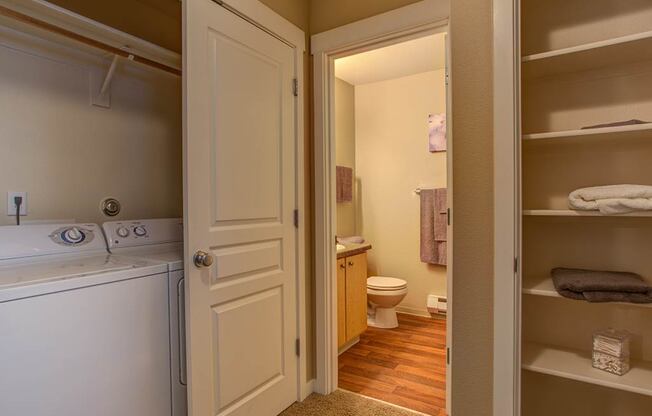 In-Home Washer/Dryer and Storage at Commons at Timber Creek, Oregon