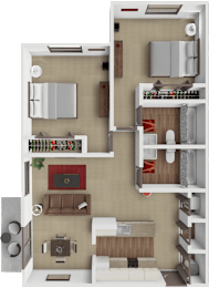 2 beds, 2 baths, 940 sqft, $1,785