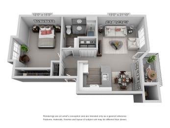 1 bed, 1 bath, 774 sqft, $1,567