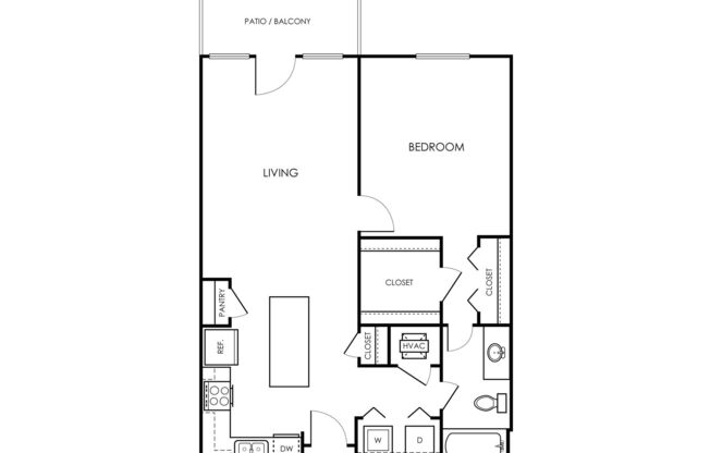 1 bed, 1 bath, 740 sqft, $1,104