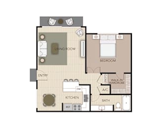 1 bed, 1 bath, 712 sqft, $2,410