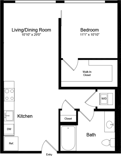 1 bed, 1 bath, 689 sqft, $3,173, Unit 508