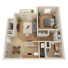 1 bed, 1 bath, 762 sqft, $1,316